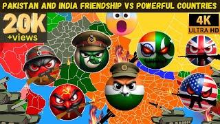 India And Pakistan Friendship Vs Powerful countries WAR #countryballs #nutshell