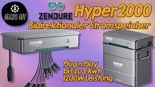 Zendure Hyper 2000 - Bidirektional aus der Steckdose und der Solaranlage Strom speichern.