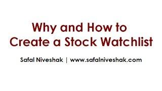 How to Create a Stock Watchlist in Google Spreadsheet