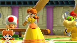 Super Mario Party Mini League Baseball Daisy and Bowser Jr vs Luigi and Pom Pom