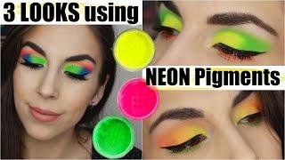 HOW TO WORK WITH NEON PIGMENTS | Glamierre Neon Pigments Collection | Katie Marie