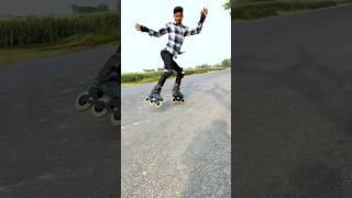 Shirtless Winter Skating Challenge ️ #skating #skater #skates #inlineskating #stunts