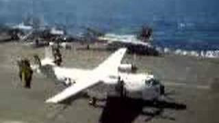 C2 "Greyhound" - Carrier Trap Landing - OEF - Persian Gulf USS JFK