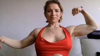 SEXY MUSCLE GIRL WEBCAM | CUTE BICEPS FLEX