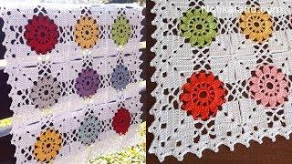 CROCHET EASY Crochet Granny Square Motif #2 Border  Crochet baby blanket motif  pattern
