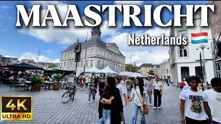 Exploring Maastricht | A Beautiful Walking Tour Through The Heart of the Netherlands | 4K