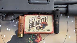 Hevi-Shot Hevi Bismuth 12ga 3" 1-3/4oz #4x#5 Test W/ Remington 870 & Hevi-Shot .662 Choke