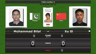 Snooker Mix Gender Last 16 : Mohammad Bilal vs Xu Si