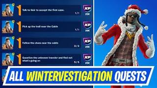 Fortnite Complete Wintervestigation Quests - How to EASILY Complete Case #17 The Unknown Traveler