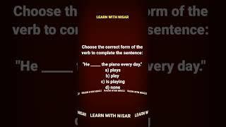 English MCQs | Competition | Learn With Nisar | English Learning | English Speaking | CSS