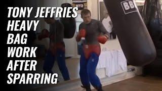 Tony Jeffries heavy bag work after sparring 2009