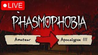 Blood Moon ALL DIFFICULTY CHALLENGE |Phasmophobia LIVE