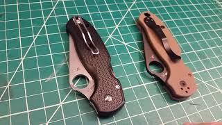 Spyderco Para 3 Lightweight and Para 3 G10 comparison knife review/discussion