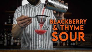 The Blackberry & Thyme Sour Recipe - The Cocktail Kitchen