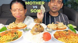 FOOD EATING CHALLENGE MOTHER VS SON