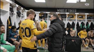 Inside the Wolves DRESSING ROOM after beating Man Utd! 