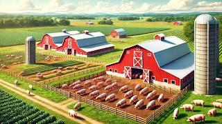 I Built an ENTIRE American Pig Farm from Scratch in Farming Simulator 22