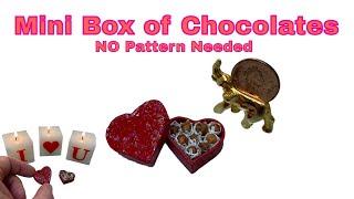DIY Miniature Heart Shaped Box of Chocolates NO Pattern Needed!