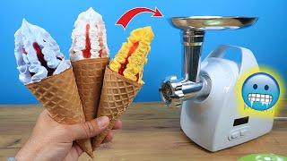 Что если сделать фарш из мороженого? Выдержит ли мясорубка это издевательство?
