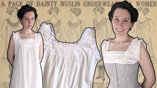 Sewing a Late Victorian / Edwardian Chemise + Free Pattern