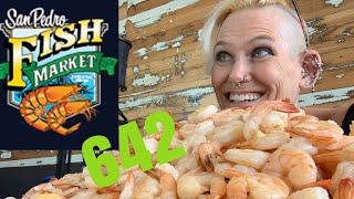 FOODBEAST MASSIVE WORLD RECORD OF 642 SHRIMP  SAN PEDRO FISH MARKET  OVER 17 LBS