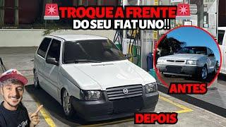 APRENDA COMO TROCAR A FRENTE DO FIAT UNO, PARA A MAIS ATUAL DO FIRE