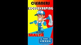 CLEANERS & HOUSEKEEPING STAFF TO MALTA | SALARY € 780 - € 1100 | BE IN MALTA IN TWO MONTHS TIME |