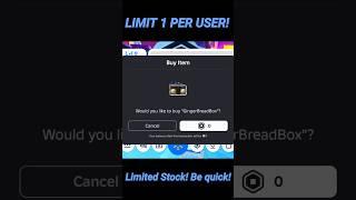 [SLOWLY SELLING!] How to get the GingerBreadBox Free UGC! #robloxfreeitems #freeugc