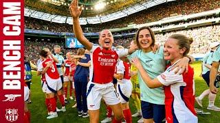  CHAMPIONS LEAGUE WINNERS! | Bench Cam | Arsenal vs Barcelona (1-0) | UWCL