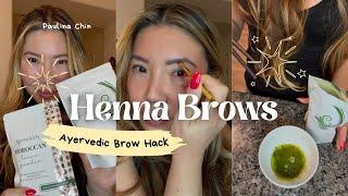 How I maintain my permanent brows at home- color correcting using henna. All natural brow hack.