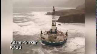 Salvage crews make another attempt to board grounded drilling rig in Alaska