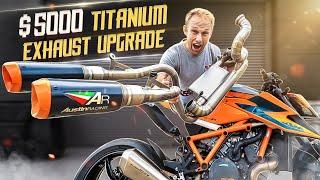 KTM 1290 SUPER DUKE R Austin Racing Full titanium exhaust, sound check, drifting | RokON vlog #118