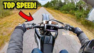 NEW YAMAHA YZ450F TOP SPEED RUN!