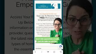 Free resources for Perimenopause and Menopause: Link to the guide is in the description
