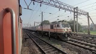 Poorva express crossing Howrah New Jalpaiguri Shatabdi express