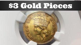 $3 Gold Pieces - 1800s US Coins