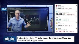 Trading & Investing: PPI Data Slams, Bank Earnings, Mega Cap Tech Hard Sell, Crypto Action