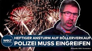 BREMERHAVEN: Ran an die Böller! Heftiger Ansturm auf Feuerwerks-Verkauf! Polizei muss eingreifen