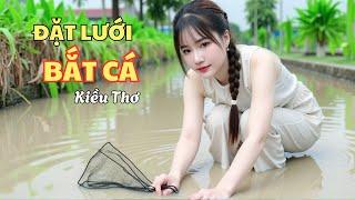 Kiều Thơ lội nước bắt cá mùa nước nổi – Cuộc sống miền Tây đầy thú vị