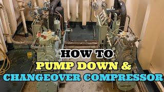 REFRIGERATION PUMP DOWN AND HOW TO CHANGEOVER COMPRESSOR?