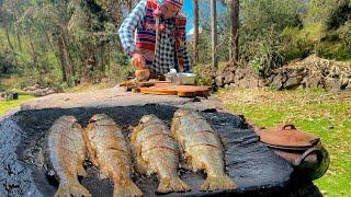 Cocina original Trucha Al Piedra La vida en un lejano Campo es la más deliciosa