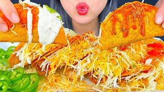 ASMR TACO BELL CRUNCHY TACOS WITH WINGSTOP RANCH | MUKBANG | ASMR Phan