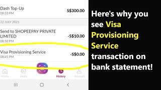 What's Visa Provisioning Service $0 pending transaction on credit or debit card statement? Scam?