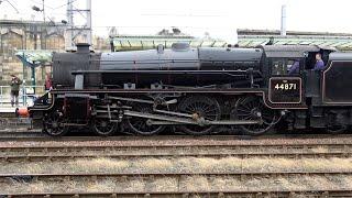 Black 5 44871 SUBSTITUTES for FAILED Loco PLUS two 90s at Wet Carlisle.  13 July 24