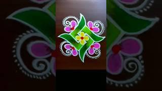 Beautiful Navaratri festival special rangoli kolam design  latest muggulu #rangoli #shorts #trendy