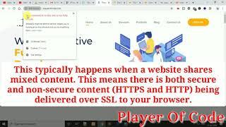 Your Connection to This Site is not Fully Secure || Problem Fixed