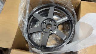 Unboxing Rays Eng. Knockoff Wheels 11" Wide  Alibaba Replica 2JZ Camry