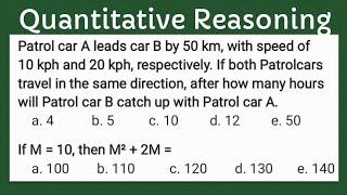 Quantitative Reasoning: RATE DISTANCE TIME [NAPOLCOM CSE] part2