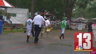 Big storm causes chaos at Belmont Stakes