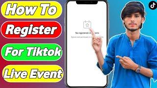 how to create live event on tiktok 2023 || no registered live evente tiktok || tiktok live events